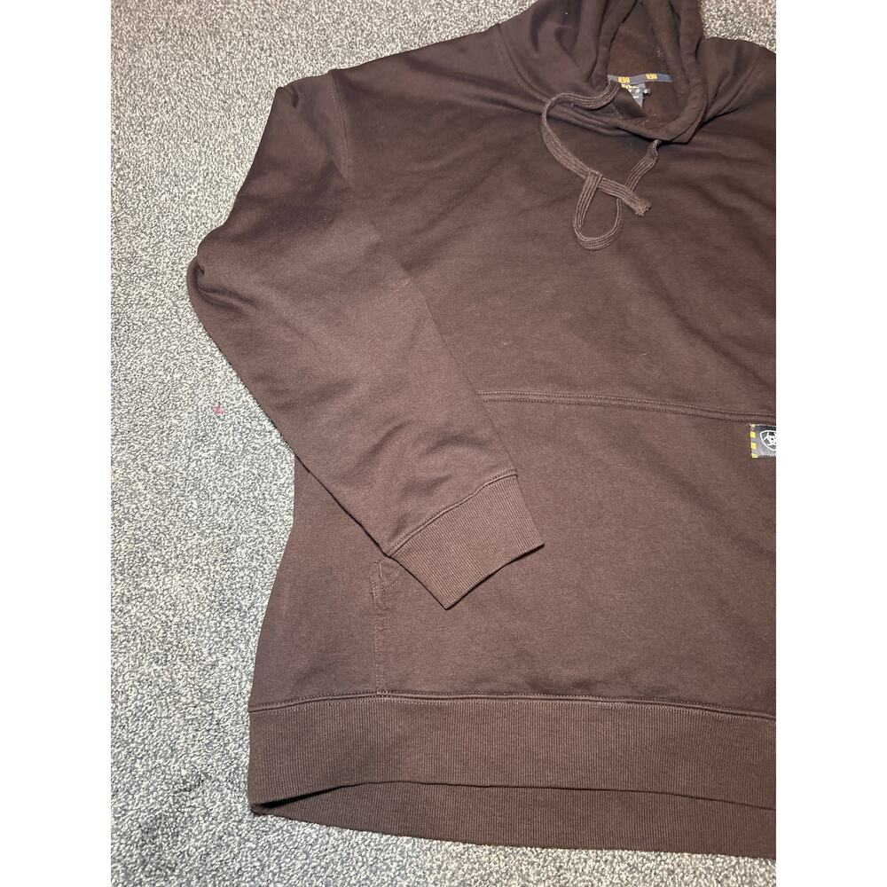 Men's Ariat Brown/Caramel Rebar Hoodie XL - Picture 5 of 5